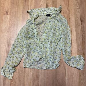 Yellow Floral Blouse